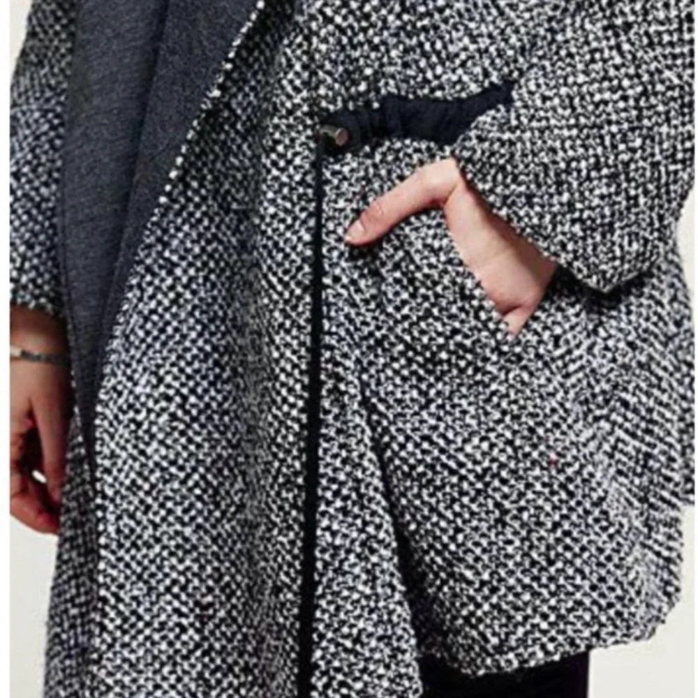 Free People Satellite Tweed Oversized Swing Coat - Picture 4 of 6